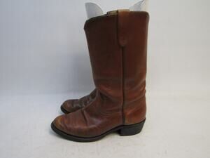 Texas Brand Mens Size 8.5 D Brown Leather Western Cowboy Boots